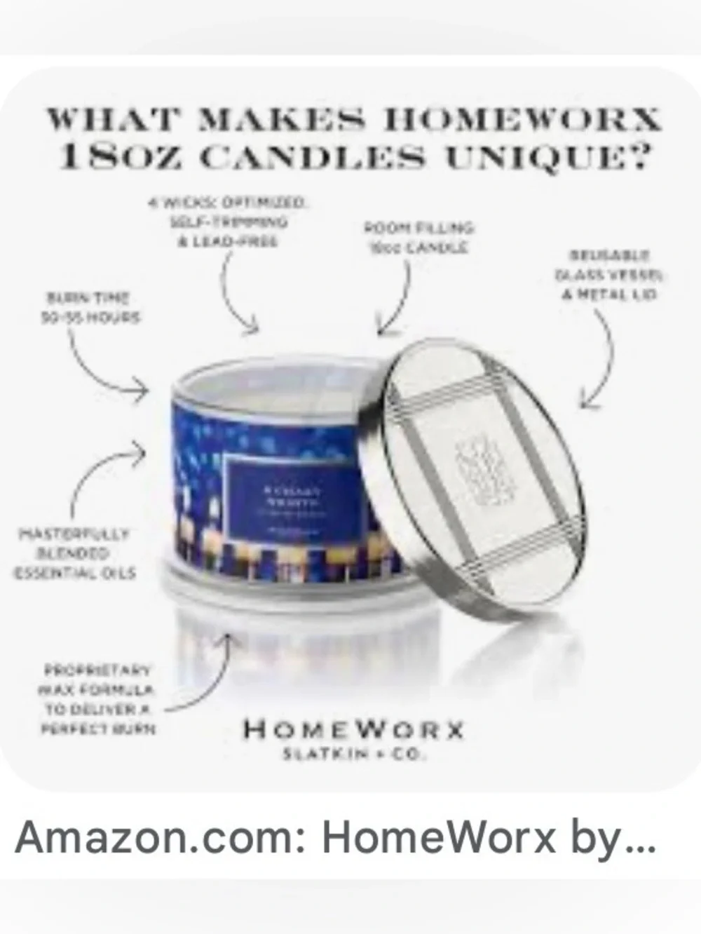NIB 8 Craxy Nights Hanukka 18-ounce, 4-wick jar candle NIB Slatkin Limited Ed.